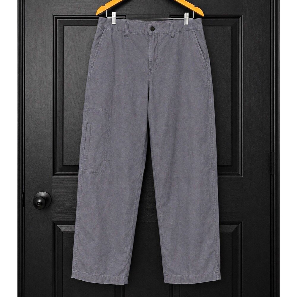 Orvis Men’s Gray Traveler Pants Regular Fit Straight Leg 38 Stretch Flat Front